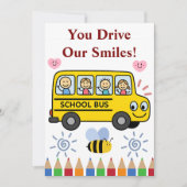 Remerciements Carte de remerciement pour chauffeur de bus de la (Devant)