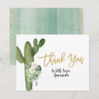 Carte de remerciement pour couple Cactus Taco 'bou