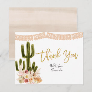Remerciements Carte de remerciement pour couples Boho Fiesta Tac