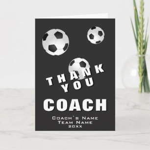 Remerciements Carte de remerciement pour entraîneur de football