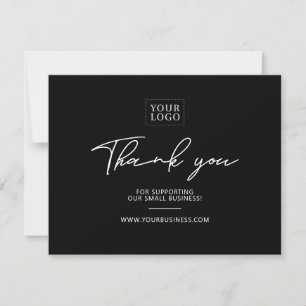 Remerciements Carte de remerciement pour entreprise de lettrage