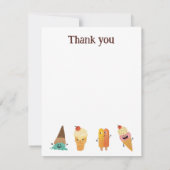 Remerciements Carte de remerciement pour fête d'anniversaire des (Dos)