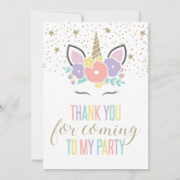 Carte de remerciement pour fête d'anniversaire lic