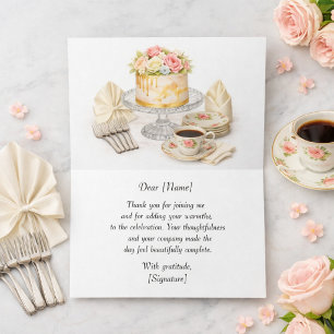 Remerciements Carte de remerciement pour gâteau d'anniversaire r