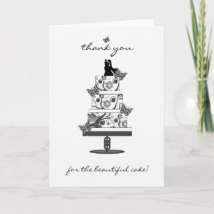 Remerciements carte de remerciement pour gâteau de mariage - mer