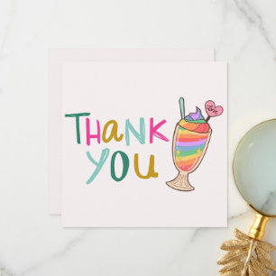 Remerciements Carte de remerciement pour glace aux bonbons sucré