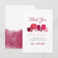 Carte de remerciement pour la dégustation de vin