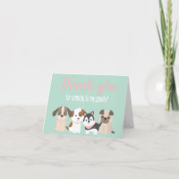 Carte de remerciement pour la fête de mon chiot