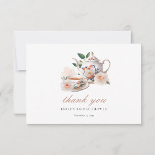 Remerciements Carte de remerciement pour la fête prénuptiale flo