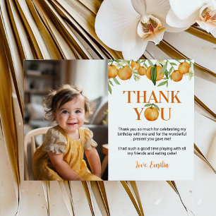 Remerciements Carte de remerciement pour la photo d'anniversaire