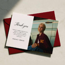 Carte de remerciement pour la remise des diplômes 