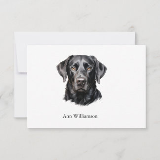 Remerciements Carte de remerciement pour Labrador Retriever noir