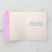 Remerciements Carte de remerciement pour l'anniversaire d'une fi (Intérieur)