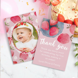 Remerciements Carte de remerciement pour le premier anniversaire