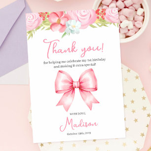 Remerciements Carte de remerciement pour le premier anniversaire