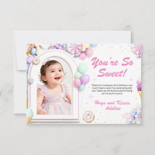 Remerciements Carte de remerciement pour le premier anniversaire