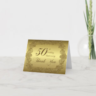 Remerciements Carte de remerciement pour les 50 ans de mariage