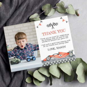 Remerciements Carte de remerciement pour les photos d'anniversai
