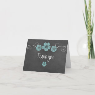 Remerciements Carte de remerciement pour les Roses Turquoises sa