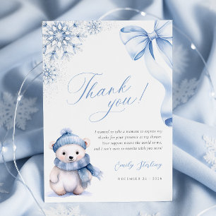 Remerciements Carte de remerciement pour ours polaire Baby It’s
