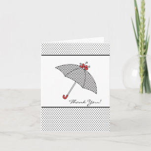Remerciements Carte de remerciement pour parapluie de douche Noi