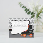 Remerciements Carte de remerciement pour patins à roulettes (Debout devant)