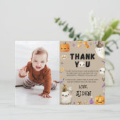 Remerciements Carte de remerciement pour photo de fantôme d'anni (Debout devant)