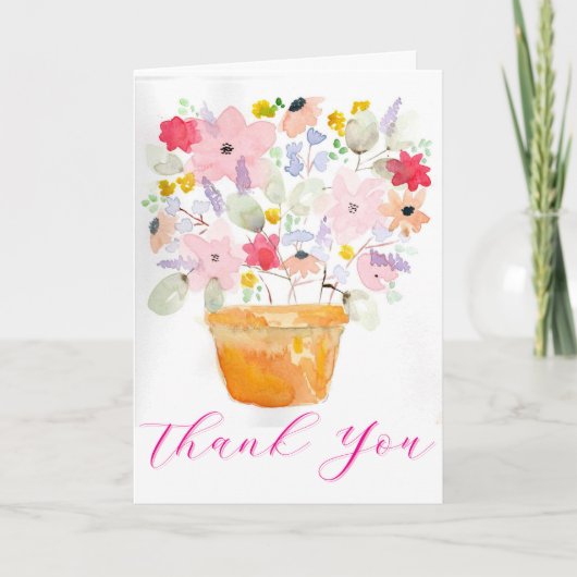 Remerciements Carte de remerciement pour pot de fleurs (Devant)