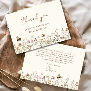 Remerciements Carte de Remerciement pour une Baby Shower sur le