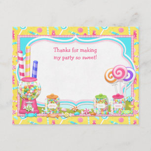 Remerciements Carte de remerciement pour une fête d'anniversaire