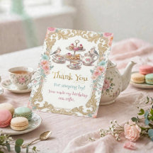 Carte de remerciement pour une fête d'anniversaire