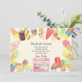 Remerciements Carte de remerciement pour une fête d'anniversaire (Debout devant)