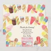 Remerciements Carte de remerciement pour une fête d'anniversaire (Devant / Derrière)