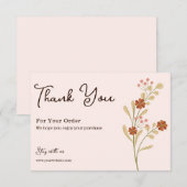 Remerciements Carte de remerciement pour votre commande Moderne  (Devant / Derrière)