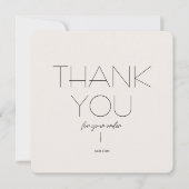 Remerciements Carte de remerciement pour votre commande, petite (Devant)