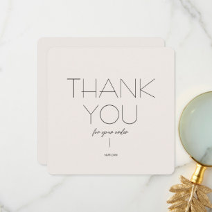 Remerciements Carte de remerciement pour votre commande, petite