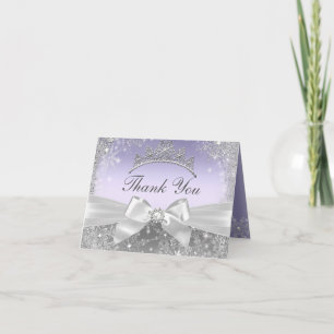 Remerciements Carte de remerciement Princesse Winter Wonderland 
