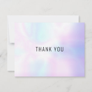 Remerciements Carte de remerciement professionnelle holographiqu