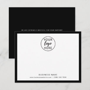 Remerciements Carte de remerciement professionnelle personnalisé