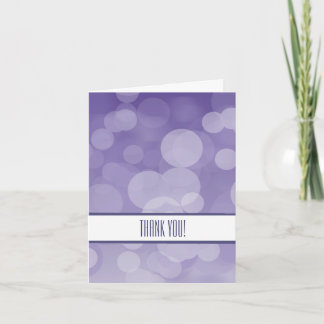 Remerciements Carte de remerciement Purple Bokeh