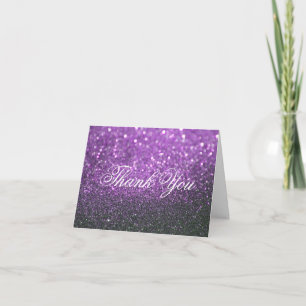 Remerciements Carte de Remerciement - Purple Lit Nite Fab