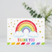 Remerciements Carte de remerciement Rainbow Flat (Debout devant)