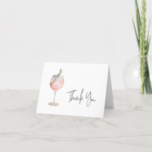 Remerciements Carte de remerciement Rose Cocktail