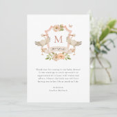 Remerciements Carte de remerciement rose pour fille (Debout devant)