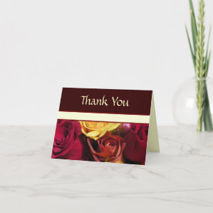 Remerciements Carte de remerciement Roses d'Automne