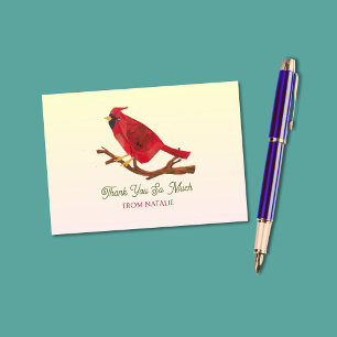 Remerciements Carte de remerciement rouge cardinal inspirée de l