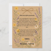 Remerciements Carte de remerciement Rustique Fleur de champ Kraf (Devant)