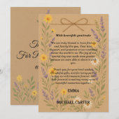 Remerciements Carte de remerciement Rustique Fleur de champ Kraf (Devant / Derrière)