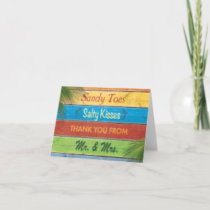 Remerciements Carte de remerciement Sandy Toes Salty Kisses