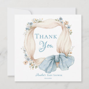Remerciements Carte de remerciement Silly Goose Blue Garden